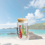 Caribbean Girls Run It 16oz Sipper Glass - Irie Blues Boutique