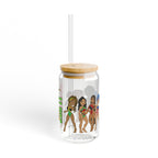 Caribbean Girls Run It 16oz Sipper Glass - Irie Blues Boutique