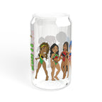 Caribbean Girls Run It 16oz Sipper Glass - Irie Blues Boutique