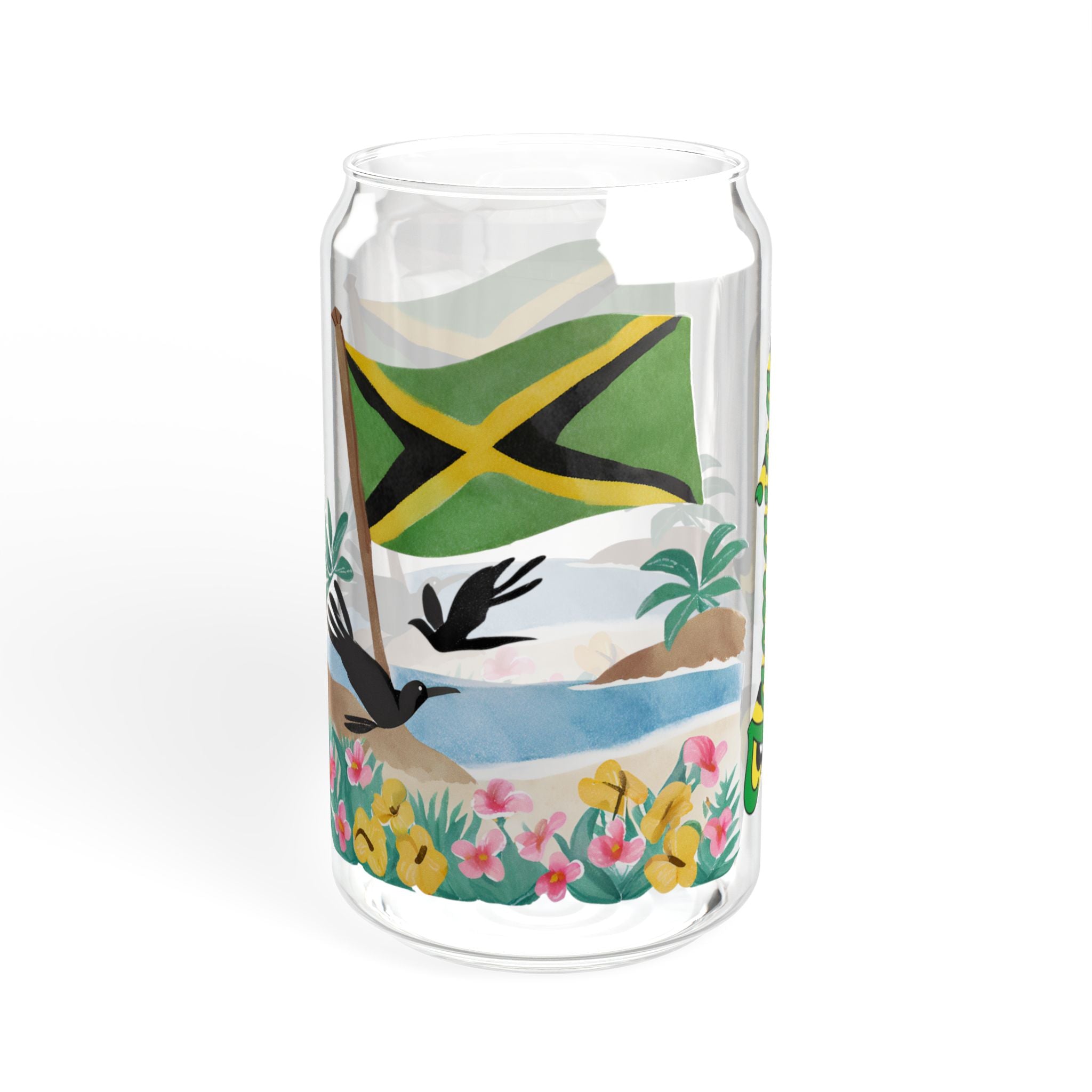 Jamaica Sipper Glass, 16oz - Irie Blues Boutique