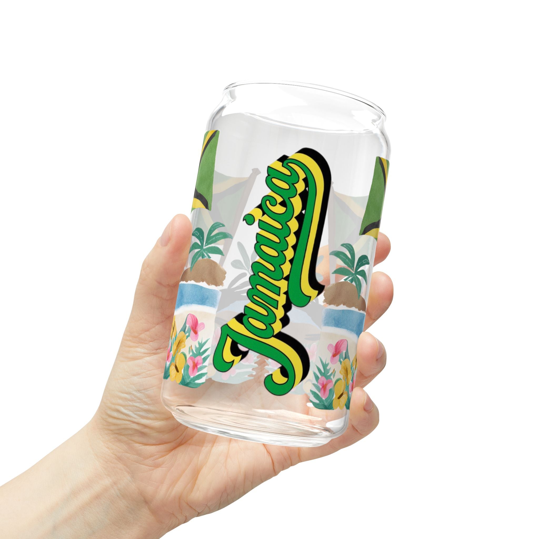 Jamaica Sipper Glass, 16oz - Irie Blues Boutique