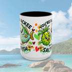 Coffee Mug with Ackee and Saltfish Cartoon - Irie Blues Boutique