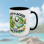Coffee Mug with Ackee and Saltfish Cartoon - Irie Blues Boutique