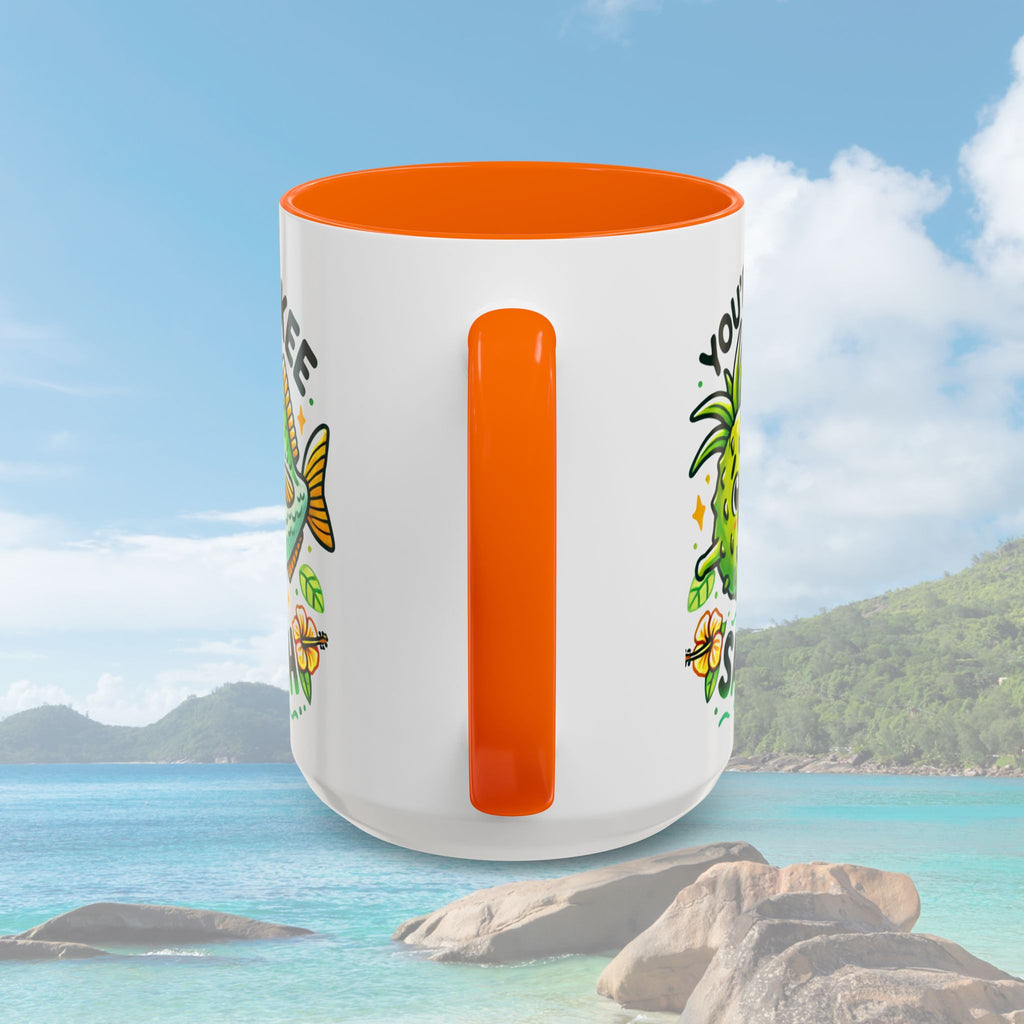 Coffee Mug with Ackee and Saltfish Cartoon - Irie Blues Boutique