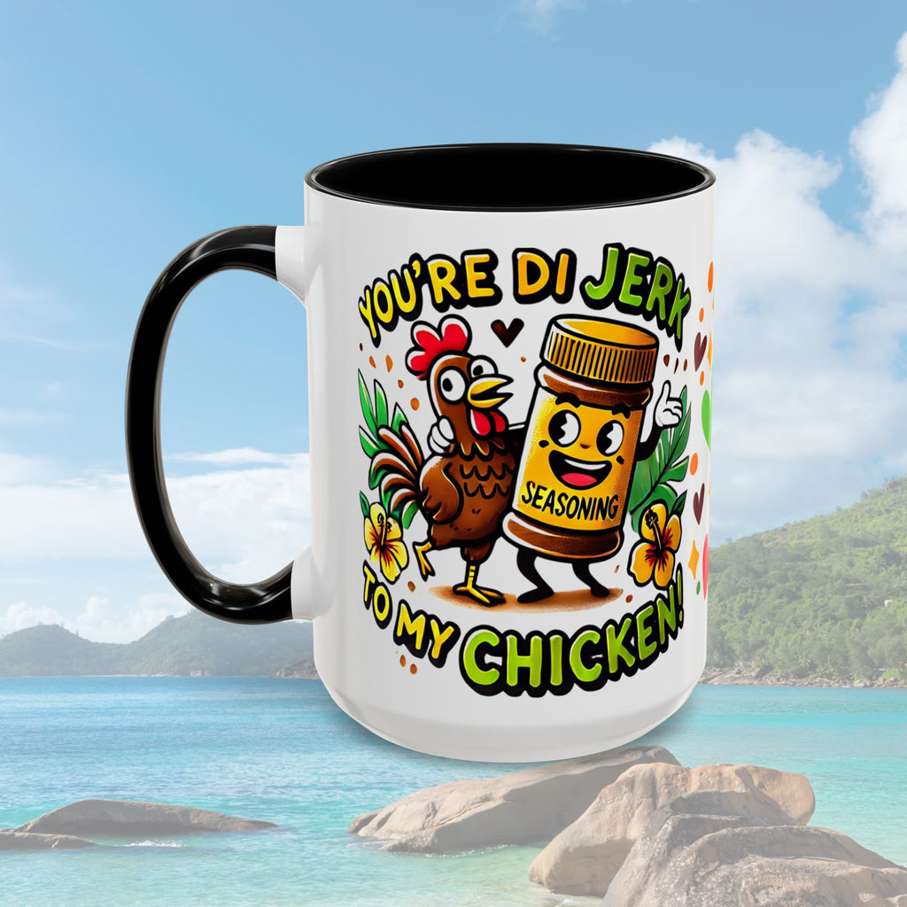 Coffee Mug with Funny Jerk Chicken - Irie Blues Boutique