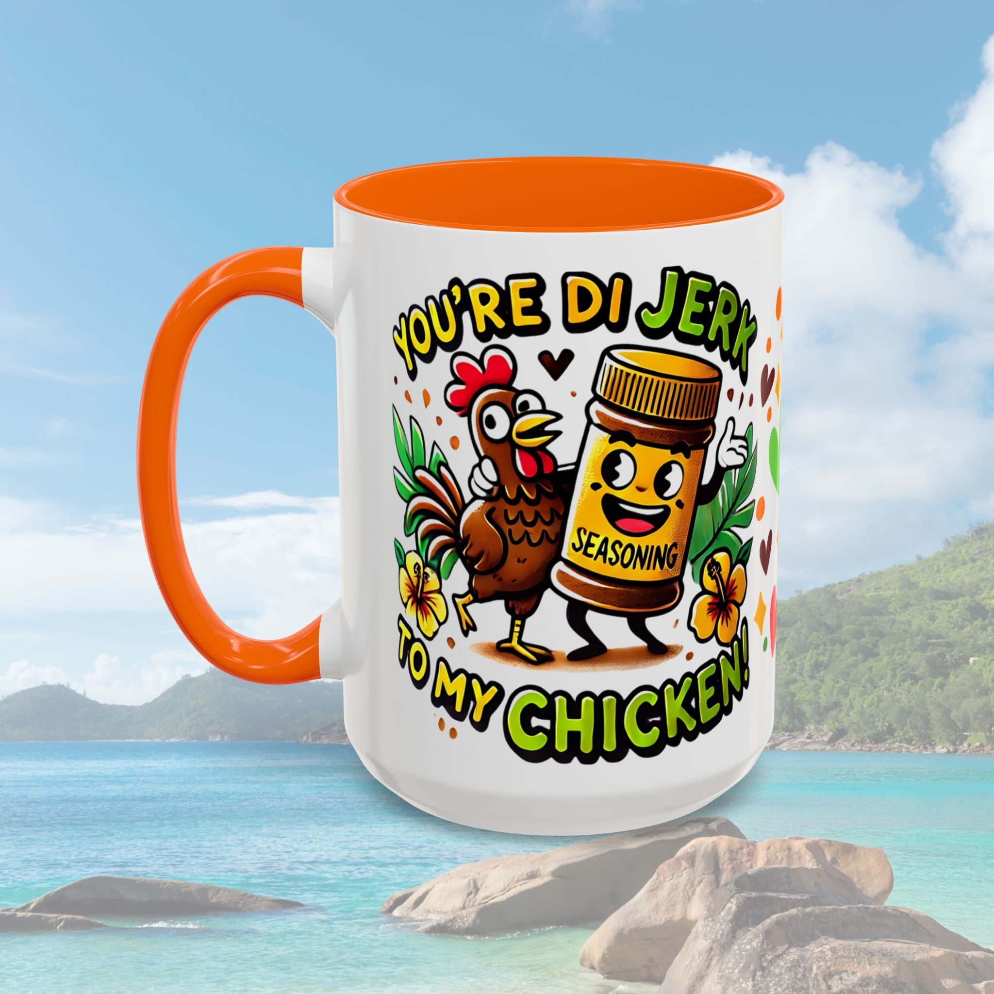Coffee Mug with Funny Jerk Chicken - Irie Blues Boutique