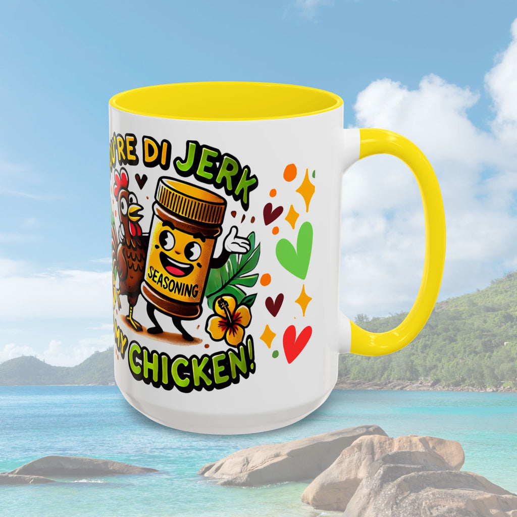 Coffee Mug with Funny Jerk Chicken - Irie Blues Boutique