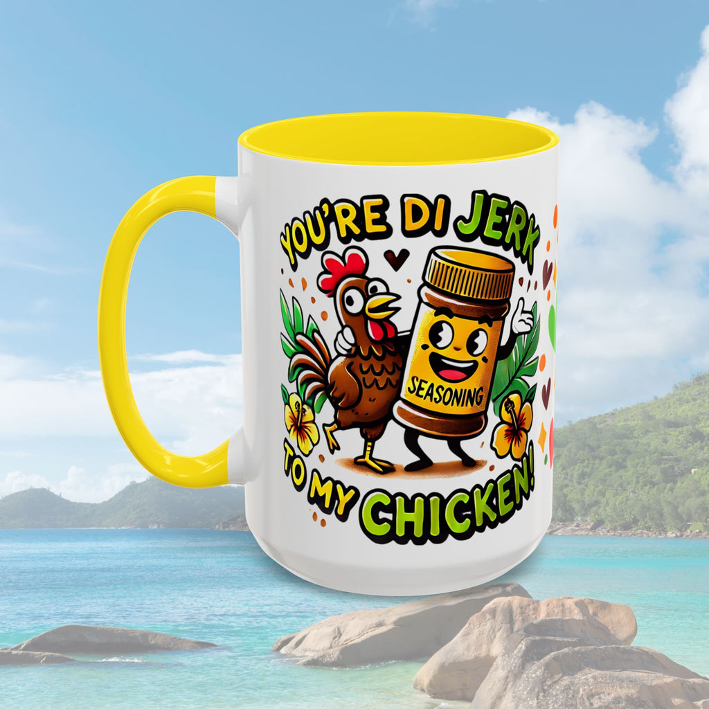Coffee Mug with Funny Jerk Chicken - Irie Blues Boutique