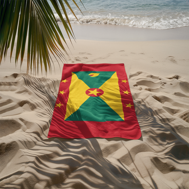 Grenada Flag Beach Towel - Irie Blues Boutique