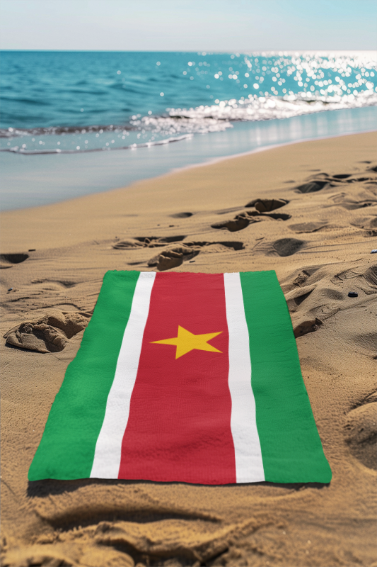 Suriname Flag Beach Towel
