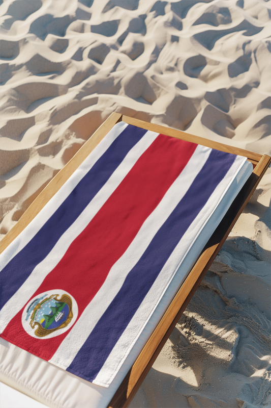 Costa Rica Flag Beach Towel