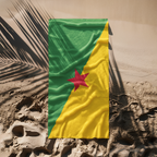 French Guiana Flag Beach Towel