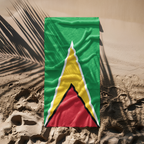 Guyana Flag Beach Towel, Caribbean Flag Beach Towel, Travel Beach Towel, Vacation Towel, Island Flag Beach Blanket, - Irie Blues Boutique