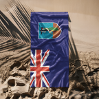 Montserrat Flag Beach Towel, Caribbean Flag Beach Towel, Travel Beach Towel, Vacation Towel, Island Flag Beach Blanket, - Irie Blues Boutique