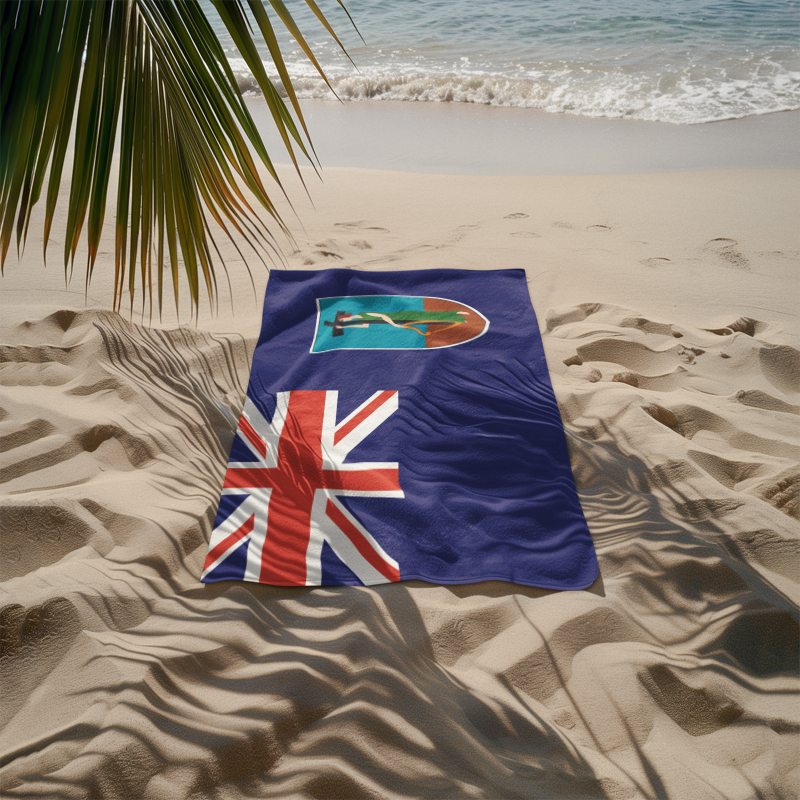 Montserrat Flag Beach Towel, Caribbean Flag Beach Towel, Travel Beach Towel, Vacation Towel, Island Flag Beach Blanket, - Irie Blues Boutique