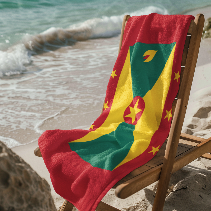 Grenada Flag Beach Towel - Irie Blues Boutique