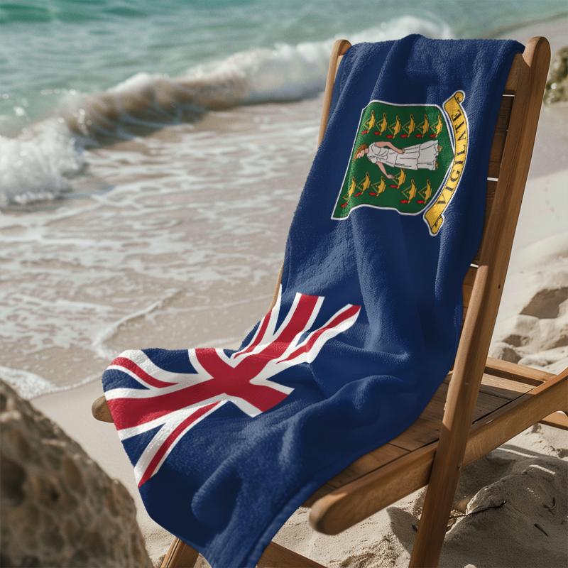 British Virgin Islands Flag Beach Towel - Irie Blues Boutique