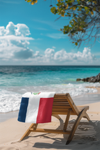 Dominican Republic Flag Beach Towel, Caribbean Flag Beach Towel, Travel Beach Towel, Vacation Towel, Island Flag Beach Blanket, - Irie Blues Boutique