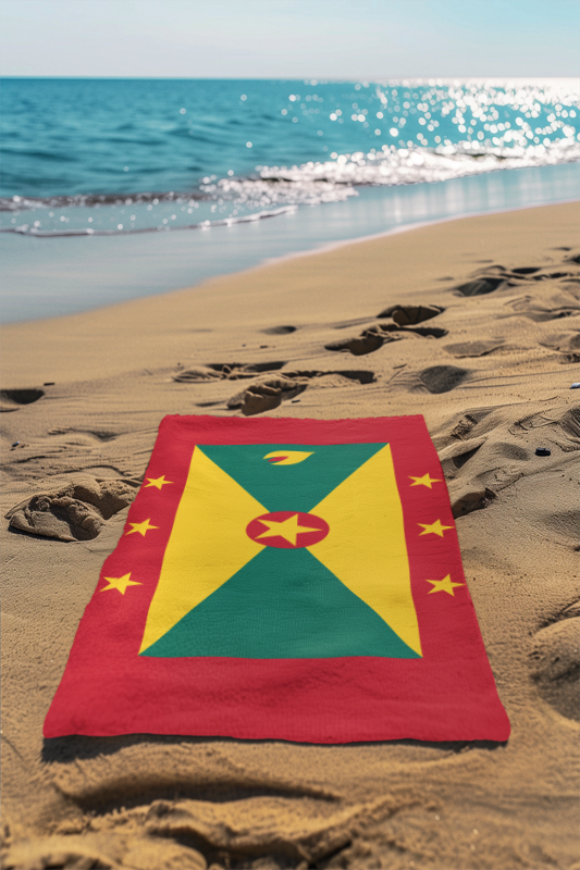 Grenada Flag Beach Towel - Irie Blues Boutique