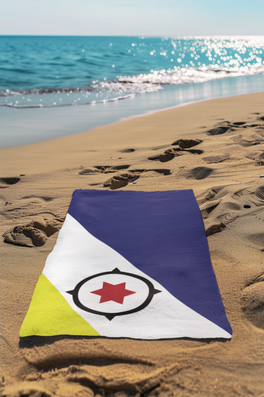 Bonaire Flag Beach Towel, Caribbean Flag Beach Towel, Travel Beach Towel, Vacation Towel, Island Flag Beach Blanket, - Irie Blues Boutique