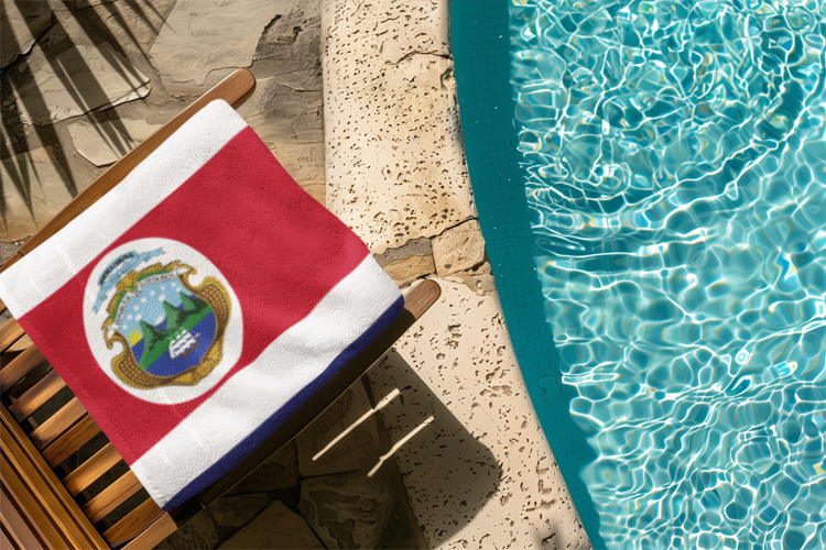 Costa Rica Flag Beach Towel