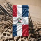 Dominican Republic Flag Beach Towel, Caribbean Flag Beach Towel, Travel Beach Towel, Vacation Towel, Island Flag Beach Blanket, - Irie Blues Boutique