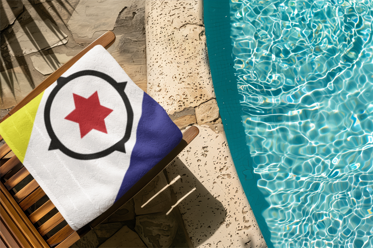 Bonaire Flag Beach Towel, Caribbean Flag Beach Towel, Travel Beach Towel, Vacation Towel, Island Flag Beach Blanket, - Irie Blues Boutique