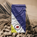 Bonaire Flag Beach Towel, Caribbean Flag Beach Towel, Travel Beach Towel, Vacation Towel, Island Flag Beach Blanket, - Irie Blues Boutique
