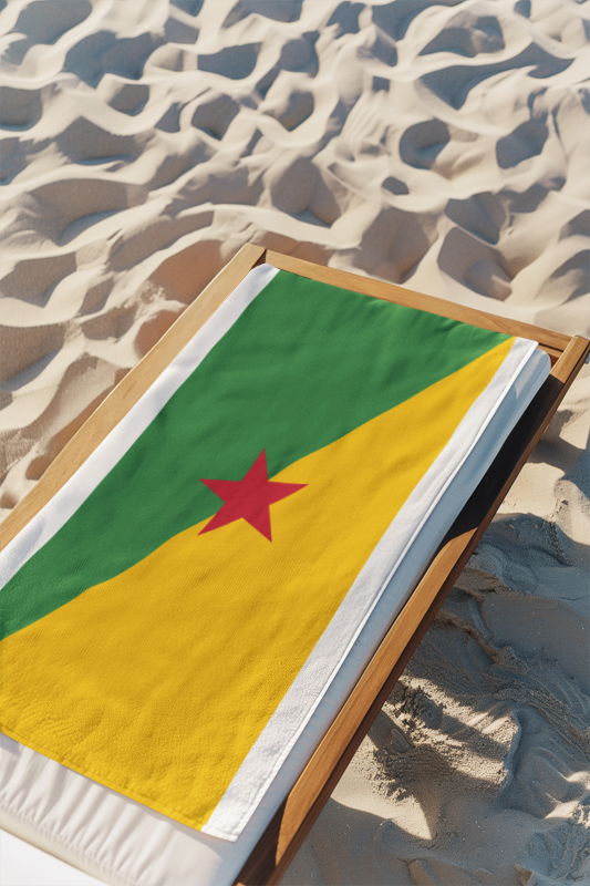French Guiana Flag Beach Towel