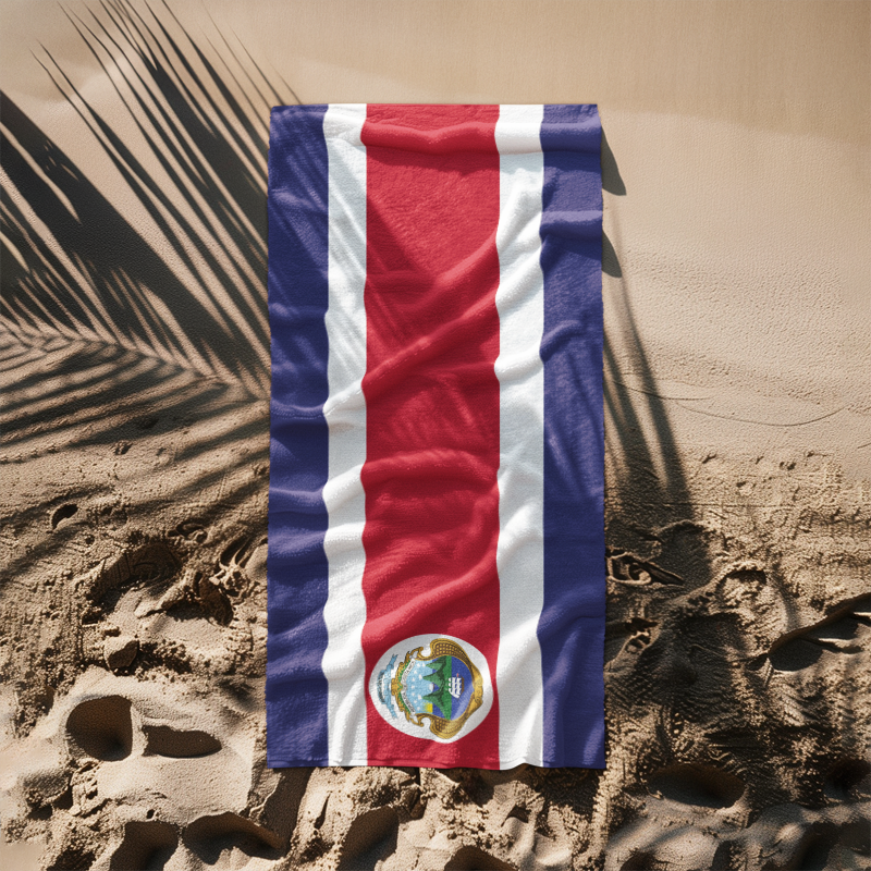 Costa Rica Flag Beach Towel