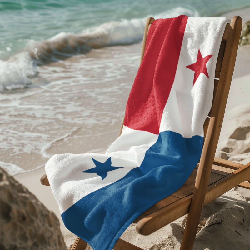 Panama Flag Beach Towel