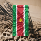 Suriname Flag Beach Towel