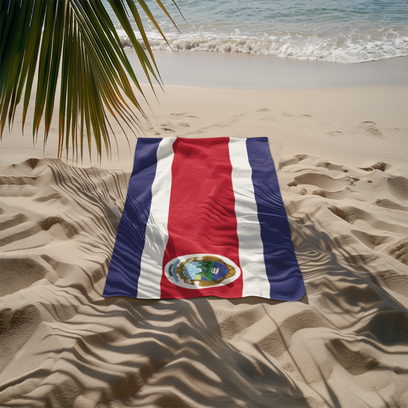 Costa Rica Flag Beach Towel