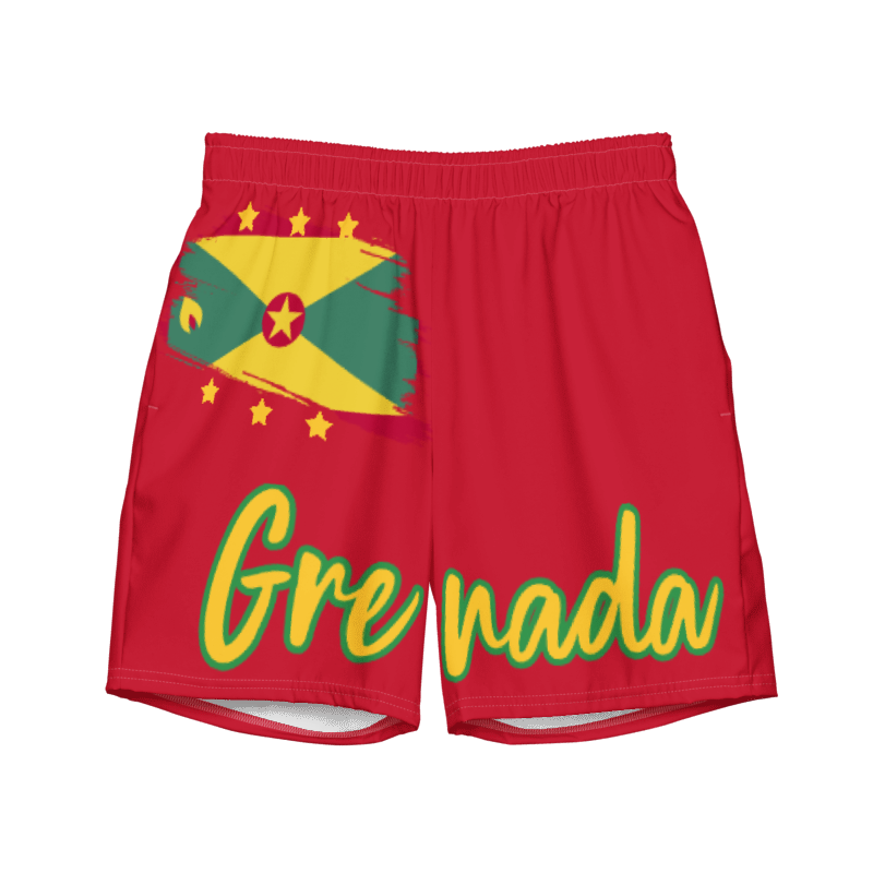 Grenada Flag All Over Print RecycledSwim Trunks - Irie Blues Boutique