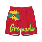 Grenada Flag All Over Print RecycledSwim Trunks - Irie Blues Boutique