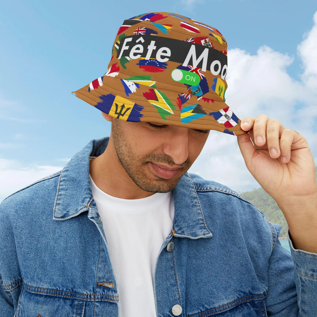 Carnival Fete Mode on Bucket Hat - Irie Blues Boutique