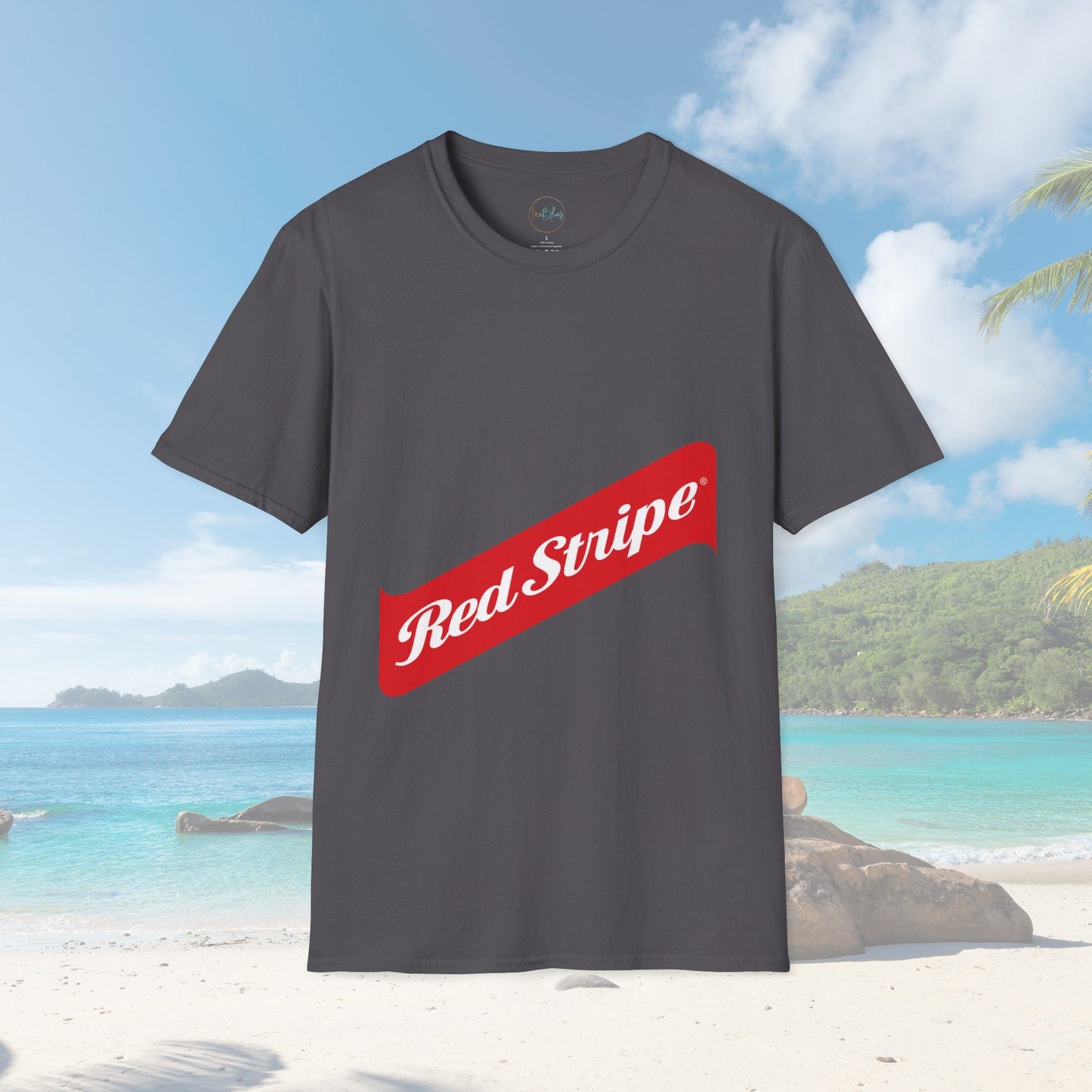 If you love Jamaican beer and culture, this t-shirt is for you! This unisex t-shirt features the logo of Red Stripe, Jamaica&#39;s famous lager beer, in a bright and bold design.