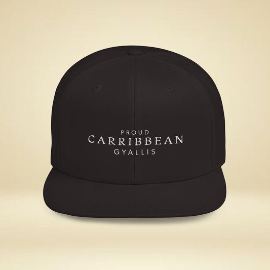 Proud Caribbean Gyallis Snapback Hat featuring a  island quote and tropical vibes. This stylish dad cap is perfect for any Rasta reggae lover Made for West Indies pride, it&#39;s the ultimate headwear for showcasing Caribbean culture.