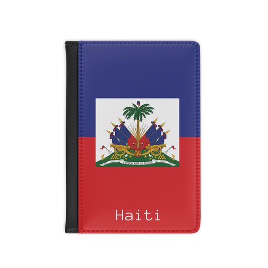 Haiti Flag Passport Cover, Travel Wallet, Faux Leather RFID Blocking Protection, Passport Holder, Travel Accessory, Gift for Travelers