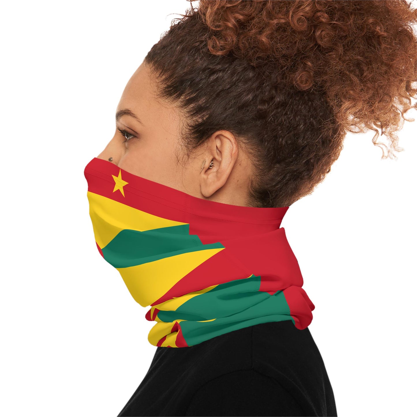 Grenada Flag Spicemas Carnival Neck Gaiter, J&#39;Ouvert Paint Party Cover, Grenada Carnival 2025, Parade of Bands. Made of lightweight and polyester microfiber for a comfortable no-slip fit. It can be styled in multiple ways like a headband or wristband