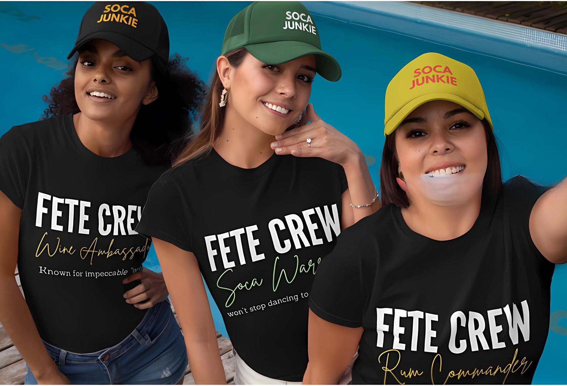 Caribbean Fete Party Shirts, J'Ouvert Flag T-shirts, Funny Group Shirts, Parade of Bands 2025, Jouvert Mas Bands Unisex Group Shirts