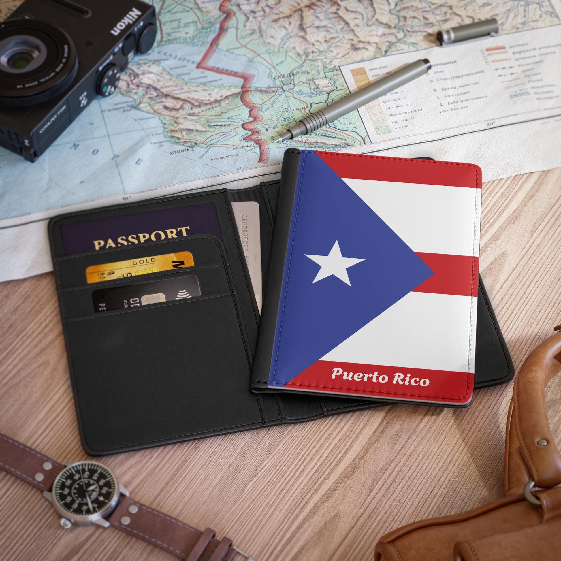 Puerto Rico Passport Cover, Travel Document Case, Vacation Accessory, Destination Passport Holder, Island-Themed Passport Wallet