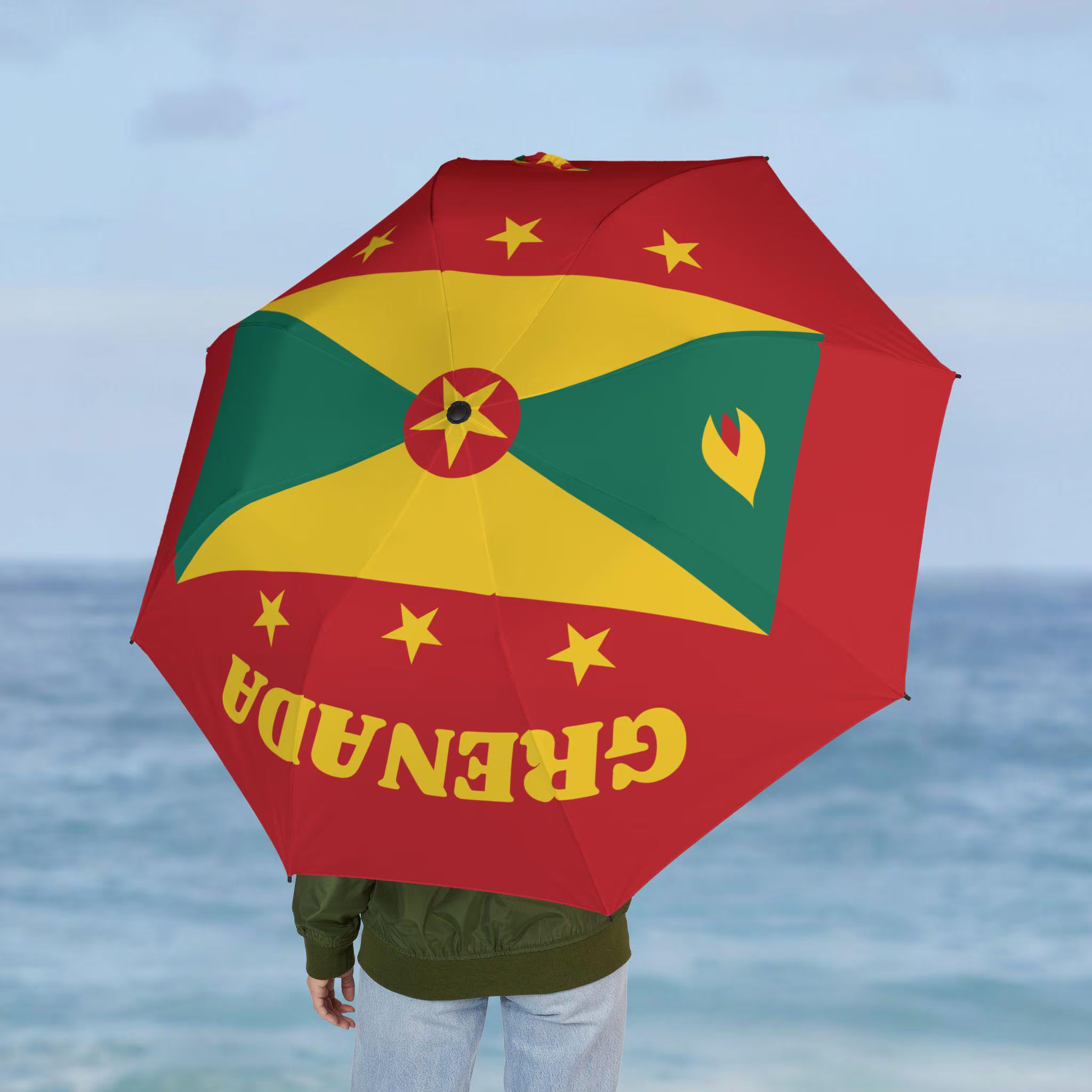 Grenada Flag Umbrella - Irie Blues Boutique