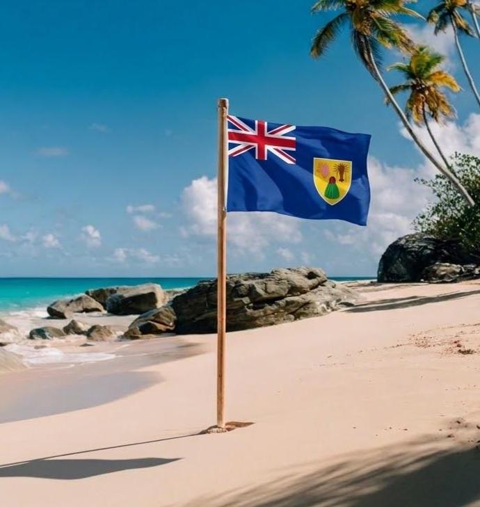 Turks & Caicos Flag Double Sided Flag