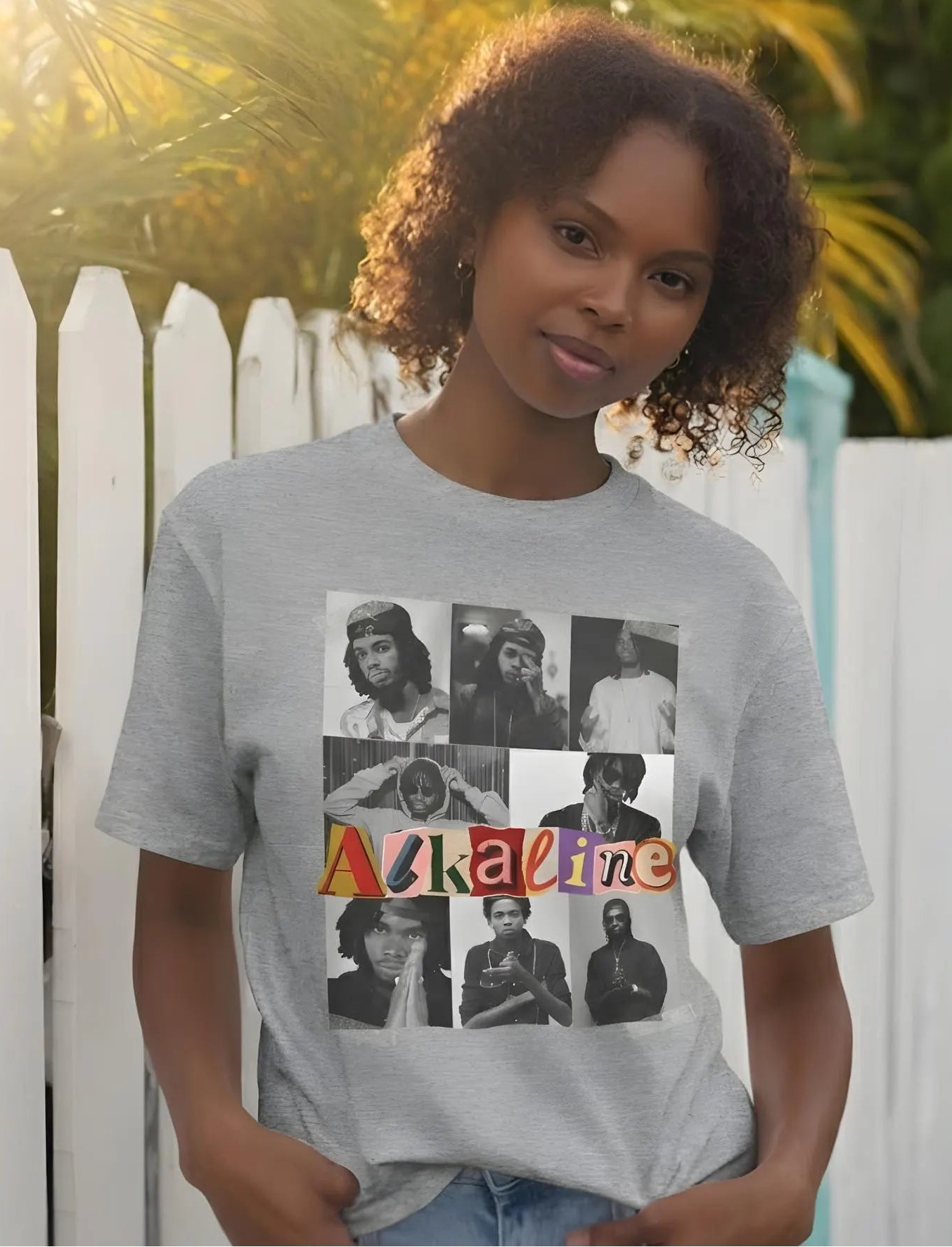 Alkaline If a No Me Then a Who Then Collage T-Shirt
