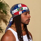 Dominican Republic Flag Paisley Print Bandana