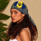 Barbados Flag Paisley Print Bandana