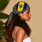 Barbados Flag Paisley Print Bandana