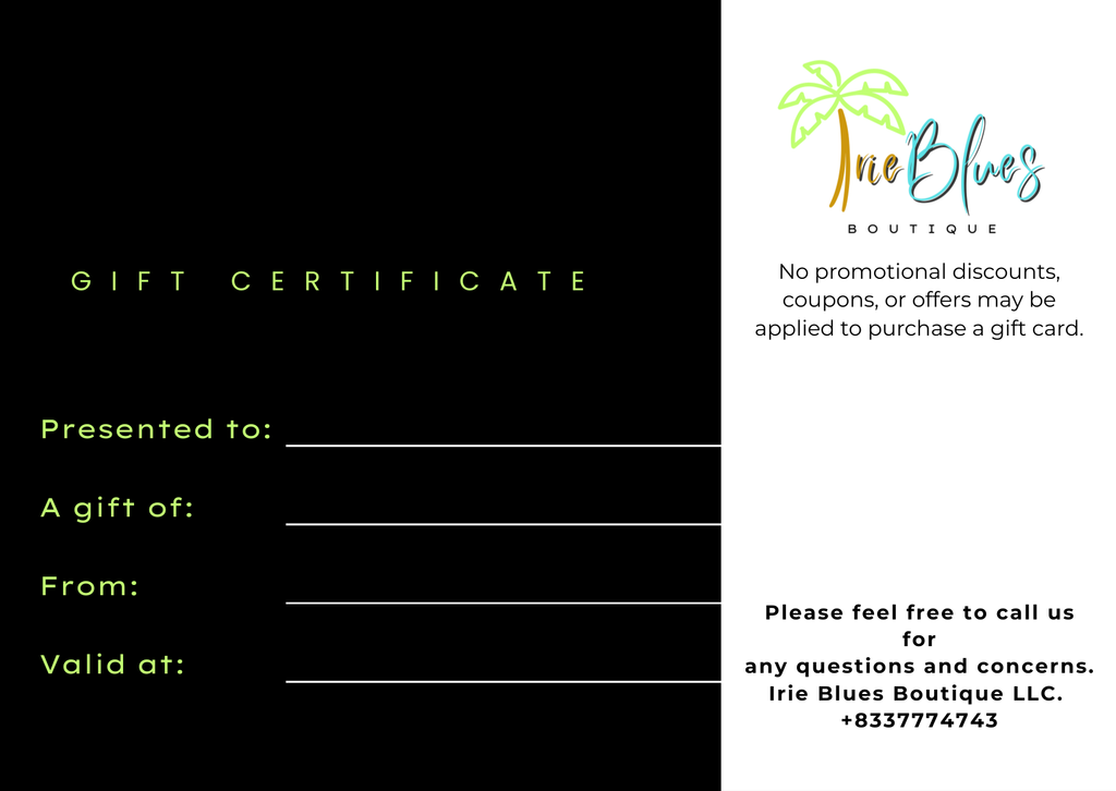 Irie Blues Boutique Gift Card - Irie Blues Boutique