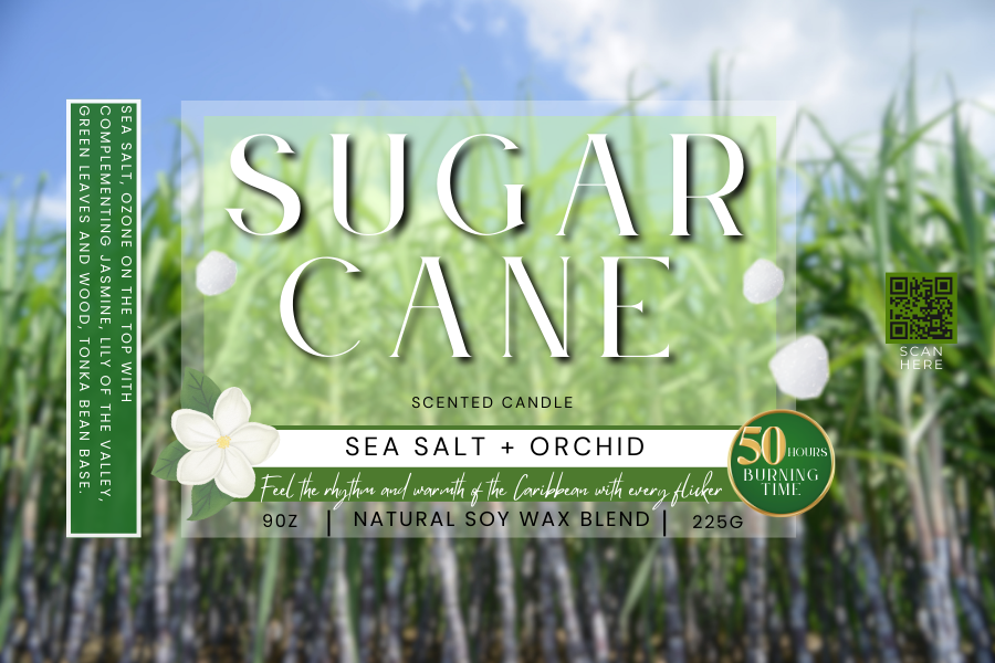 Sugar Cane Scented Soy Wax Candle - Irie Blues Boutique